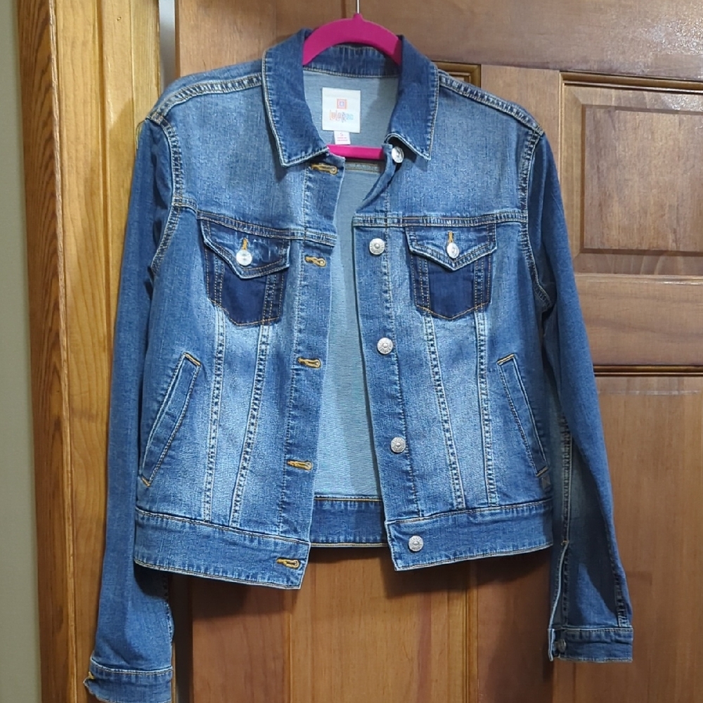 Denim Jacket with Button Details